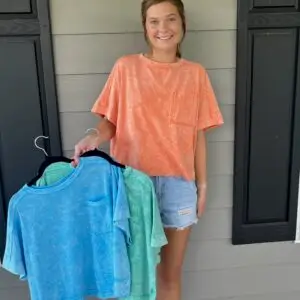 Acid Wash Pocket Tee