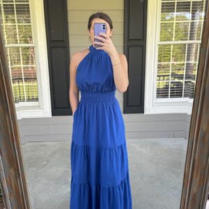Royal Blue Halter Dress