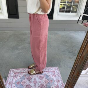 Blush cotton pants
