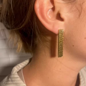 Gold Bar Earrings