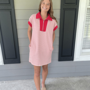 Red Stripe Dress