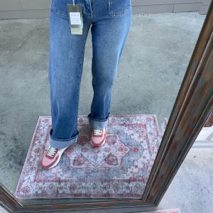 RISEN Mid Rise Cuffed Jeans