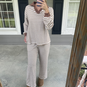 Brown Striped Set