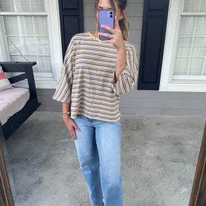 Multicolor buttery soft knit Top