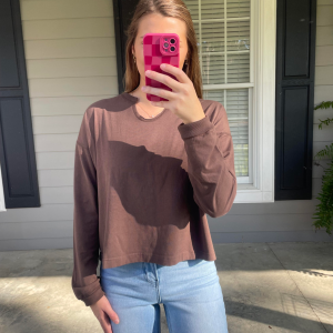 Brown Long Sleeve Tee