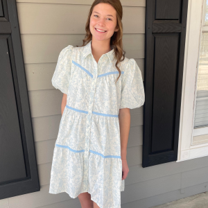 Floral Print Button Down Dress